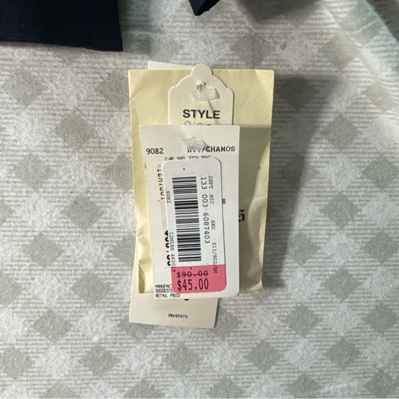 NWT Danny & Nicole Vintage Jacket Size 12 Navy Blue & Cream Shoulder Pads - Picture 4 of 9